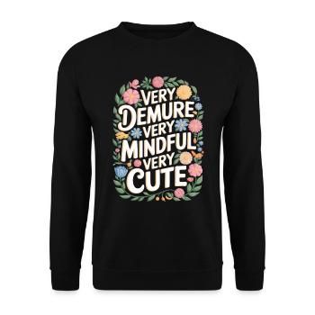 Très retenu, très attentif, très doux - Sweat-shirt Unisexe - noir - Devant - Alina (178cm) & Michal (187cm)