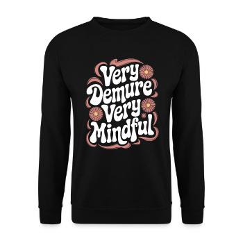 Très modeste, très attentif - Sweat-shirt Unisexe - noir - Devant - Alina (178cm) & Michal (187cm)