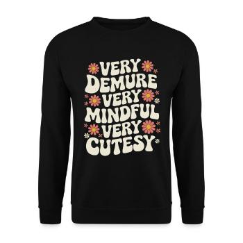 très sage, très attentif, très doux - Sweat-shirt Unisexe - noir - Devant - Alina (178cm) & Michal (187cm)