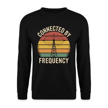 Amateurfunker Verbunden Durch Frequenz - Unisex Pullover - Schwarz - Vorne - Alina (178cm) & Michal (187cm)
