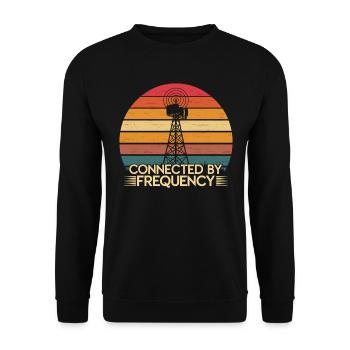 Amateurfunker Verbunden Durch Frequenz - Unisex Pullover - Schwarz - Vorne - Alina (178cm) & Michal (187cm)