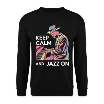 Détendez-vous et profitez de la musique jazz - Sweat-shirt Unisexe - noir - Devant - Alina (178cm) & Michal (187cm)