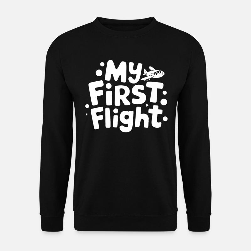 Mein Erster Flug Abenteuer Reise - Unisex Pullover - Schwarz