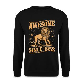 Signe astrologique Lion Zodiaque Année d’anniversaire 1952Leo - Sweat-shirt Unisexe - noir - Devant - Alina (178cm) & Michal (187cm)