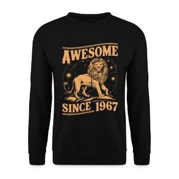 Leo Astrological Sign Zodiac Birthday Year 1967Leo - Unisex Pullover - Schwarz - Vorne - Alina (178cm) & Michal (187cm)