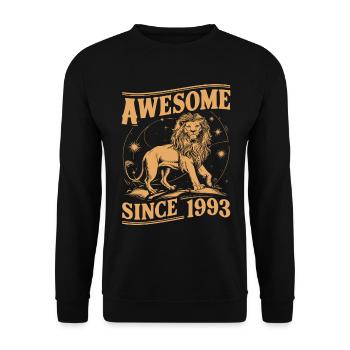 Leo Astrological Sign Zodiac Birthday Year 1993Leo - Unisex Pullover - Schwarz - Vorne - Alina (178cm) & Michal (187cm)