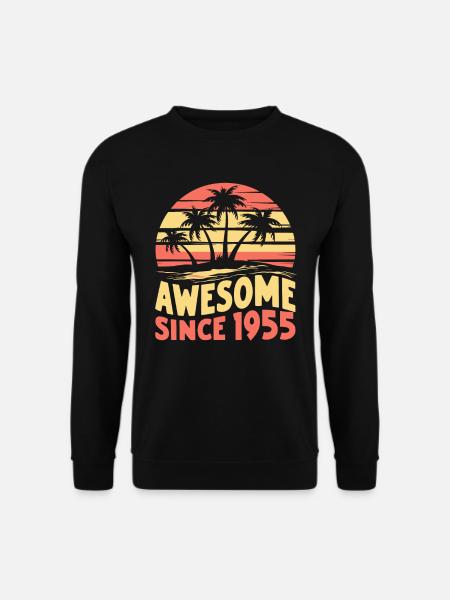 Awesome since 1955 birthday - Unisex Sweatshirt - black