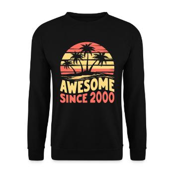Awesome since 2000 birthday - Unisex Sweatshirt - black - Front - Alina (178cm) & Michal (187cm)