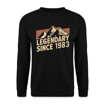Légendaire depuis 1983 Anniversaire - Sweat-shirt Unisexe - noir - Devant - Alina (178cm) & Michal (187cm)
