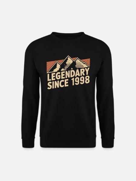 Legendär Seit 1998 Geburtstag - Unisex Pullover - Schwarz