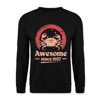 Krebs Sternzeichen Geburtstag Seit 1957 Großartig - Unisex Pullover - Schwarz - Vorne - Alina (178cm) & Michal (187cm)