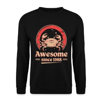 Krebs Sternzeichen Geburtstag Seit 1988 Großartig - Unisex Pullover - Schwarz - Vorne - Alina (178cm) & Michal (187cm)