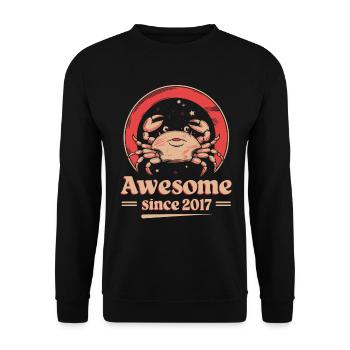 Krebs Sternzeichen Geburtstag Seit 2017 Großartig - Unisex Pullover - Schwarz - Vorne - Alina (178cm) & Michal (187cm)