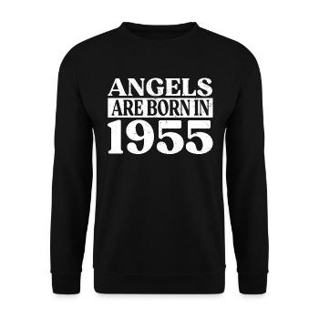 Angel né en 1955 Anniversaire - Sweat-shirt Unisexe - noir - Devant - Alina (178cm) & Michal (187cm)