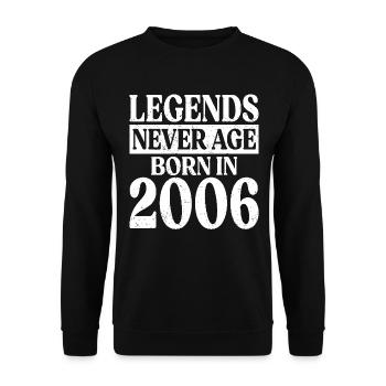 Les légendes ne vieillissent jamais Anniversaire 2006 - Sweat-shirt Unisexe - noir - Devant - Alina (178cm) & Michal (187cm)