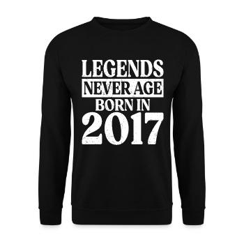 Legends Never Grow Old Birthday 2017 - Unisex Sweatshirt - black - Front - Alina (178cm) & Michal (187cm)