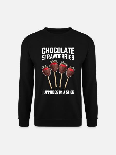 Chocolat Fraises Le bonheur sur un bâton - Sweat-shirt Unisexe - noir