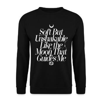 Cancer zodiac sign soft but unshakable - Unisex Sweatshirt - black - Front - Alina (178cm) & Michal (187cm)