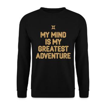 Gemini Zodiac Sign: My Spirit Is Mine - Unisex Sweatshirt - black - Front - Alina (178cm) & Michal (187cm)