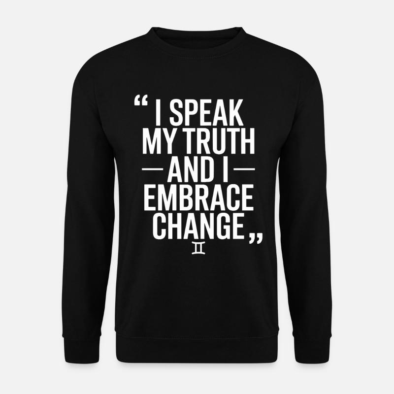 Zwillinge Sternzeichen Ich Spreche Meine Wahrheit - Unisex Pullover - Schwarz