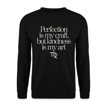 Signe du zodiaque Vierge : Perfection et - Sweat-shirt Unisexe - noir - Devant - Alina (178cm) & Michal (187cm)