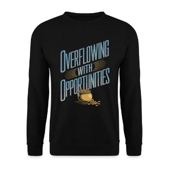 Manifesting Abundance with Possibilities - Unisex Sweatshirt - black - Front - Alina (178cm) & Michal (187cm)