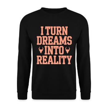 Capricorn zodiac sign I make dreams come true - Unisex Sweatshirt - black - Front - Alina (178cm) & Michal (187cm)