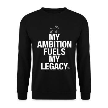 Capricorn zodiac sign: My ambition drives my - Unisex Sweatshirt - black - Front - Alina (178cm) & Michal (187cm)
