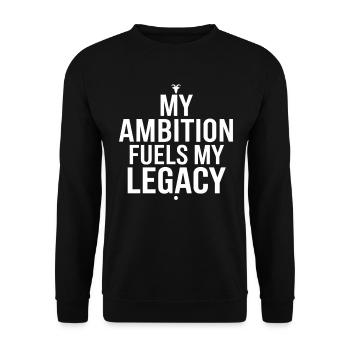 Capricorn zodiac sign: My ambition drives my - Unisex Sweatshirt - black - Front - Alina (178cm) & Michal (187cm)
