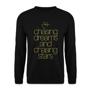 Sagittarius Zodiac Signs: Dreams and Chasing Stars - Unisex Sweatshirt - black - Front - Alina (178cm) & Michal (187cm)