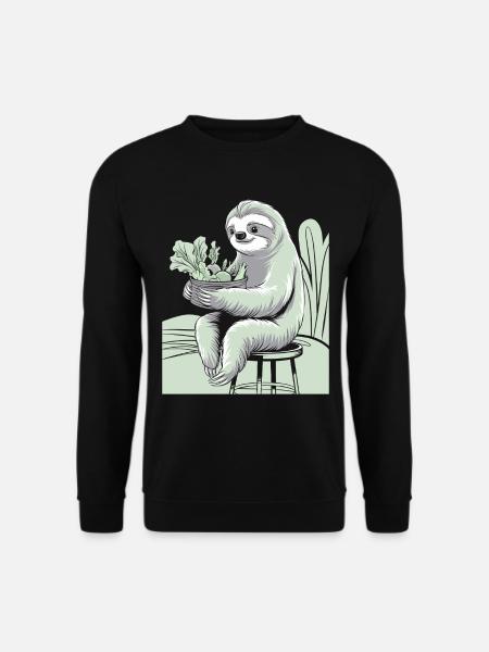 Relaxed Sloth Vegan Vegetarian Delight - Unisex Sweatshirt - black