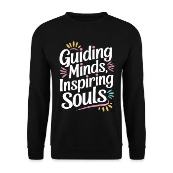 Enseignants : des esprits dirigeants, des âmes inspirantes - Sweat-shirt Unisexe - noir - Devant - Alina (178cm) & Michal (187cm)