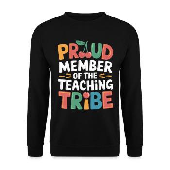 Fier membre de la tribu des enseignants - Sweat-shirt Unisexe - noir - Devant - Alina (178cm) & Michal (187cm)