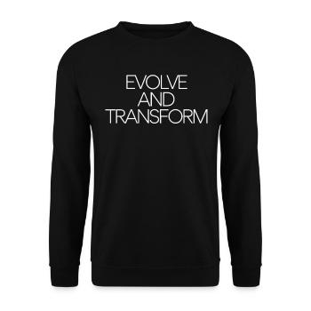 Evolve And Transform Inspirierende - Unisex Pullover - Schwarz - Vorne - Alina (178cm) & Michal (187cm)