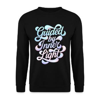 Guidés par la lumière intérieure inspirant - Sweat-shirt Unisexe - noir - Devant - Alina (178cm) & Michal (187cm)