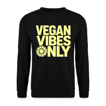 Vegan Vibes Uniquement pour les végétaliens et les végétariens - Sweat-shirt Unisexe - noir - Devant - Alina (178cm) & Michal (187cm)