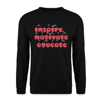 Teachers Inspire Motivate and Educate Love - Unisex Sweatshirt - black - Front - Alina (178cm) & Michal (187cm)