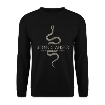 Serpent's Whisper Mystic Snake Motif - Unisex Sweatshirt - black - Front - Alina (178cm) & Michal (187cm)