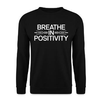 Atme Positivität Ein Inspirierende Spiritualität - Unisex Sweatshirt - black - Front - Alina (178cm) & Michal (187cm)