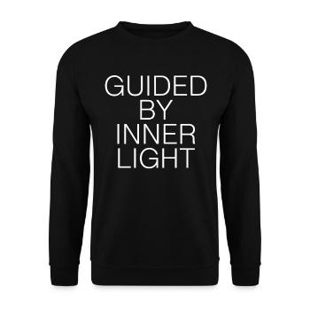 Guided by Inner Light Inspirational - Unisex Sweatshirt - black - Front - Alina (178cm) & Michal (187cm)