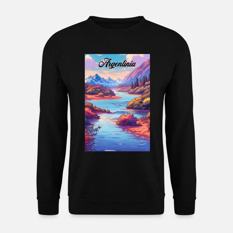 Argentine Affiche Rétro Souvenir - Sweat-shirt Unisexe - noir