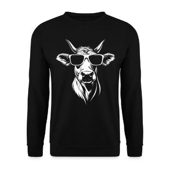 Lunettes de soleil Cool Cow - Sweat-shirt Unisexe - noir - Devant - Alina (178cm) & Michal (187cm)