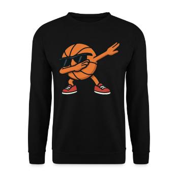 Drôle Cool Basketball Dessin Animé Dab Danse Lunettes de soleil - Sweat-shirt Unisexe - noir - Devant - Alina (178cm) & Michal (187cm)