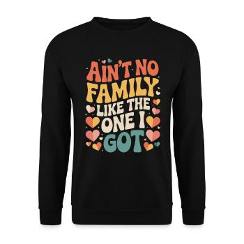 No family like my own - Unisex Sweatshirt - black - Front - Alina (178cm) & Michal (187cm)