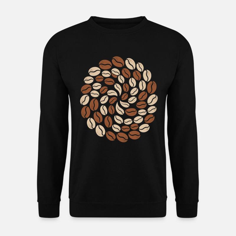 Coffee Bean Pattern Circle Lover - Unisex Sweatshirt - black