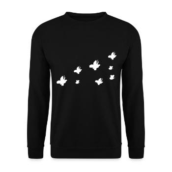 insects symbol butterfly bee fly - Unisex Sweatshirt - black - Front - Alina (178cm) & Michal (187cm)