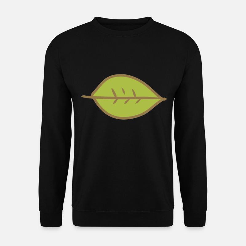 Leaf Green Shape Nature - Unisex Sweatshirt - black