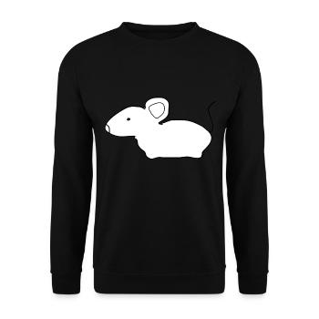 Mouse Icon Animal Cute - Unisex Sweatshirt - black - Front - Alina (178cm) & Michal (187cm)