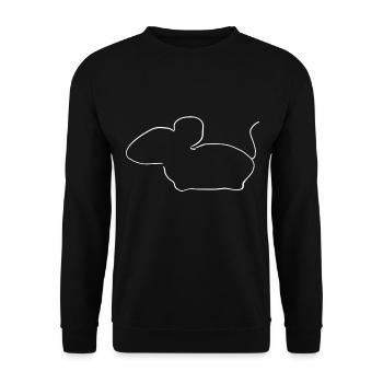 Mouse Icon Animal - Unisex Sweatshirt - black - Front - Alina (178cm) & Michal (187cm)