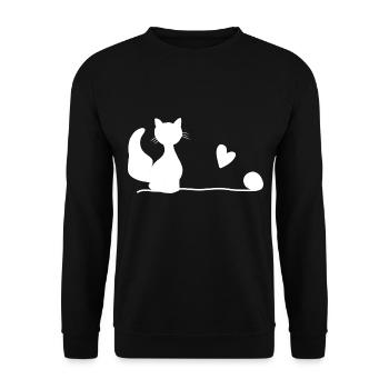 Ligne de laine pour chat animal animaux de compagnie animaux de compagnie - Sweat-shirt Unisexe - noir - Devant - Alina (178cm) & Michal (187cm)